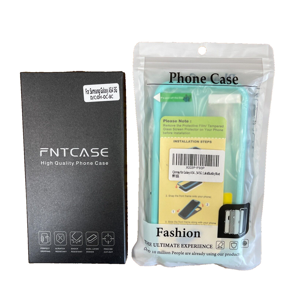 Lot of 2 Samsung Galaxy A54 5G Shock‑Resistant Cases – Mint Green & Sky Blue